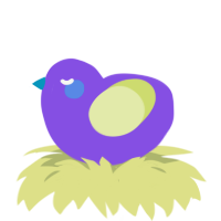 A blurple and lemon chicken