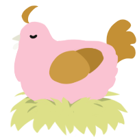 A rose and gold chicken