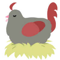 A ash and red chicken