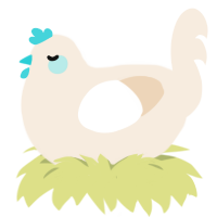 A cream chicken