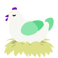 A white and spring chicken