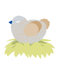 A mist and beige chicken with a lace pattern