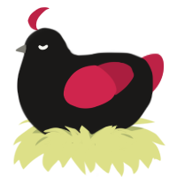 (unnamed), a sable and crimson chicken