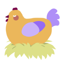 A honey and lilac chicken