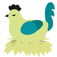 A lemon and teal chicken