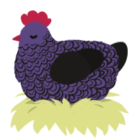 A overcast and sable chicken with a double-lace pattern