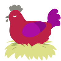 A crimson and plum chicken