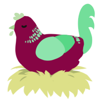 A maroon and spring chicken with a neck-band pattern