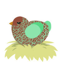 A russet and spring chicken with a double-lace pattern