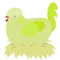 A lemon and lime chicken with a neck-speckle pattern