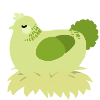 A lemon and chartreuse chicken with a neck-band pattern