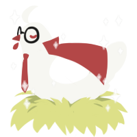 redeyeswhitechicken, a white chicken