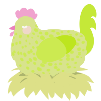 A lemon and lime chicken with a speckle pattern