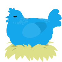 A sky chicken with a neck-speckle pattern