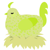 A lemon and lime chicken with a speckle pattern