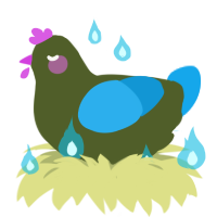 A olive and sky chicken