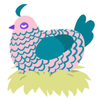 A rose and sea chicken with a lace pattern