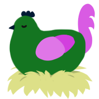 Bush, a leaf and orchid chicken
