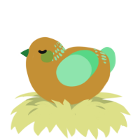 A gold and spring chicken with a neck-band pattern