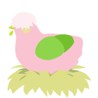 A rose and grass chicken