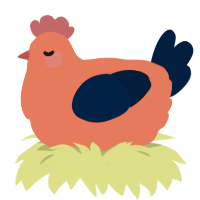 A vermilion and tumblr chicken