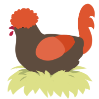 A bark and vermilion chicken