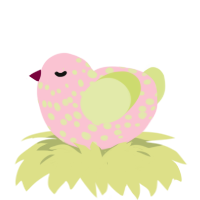 A rose and lemon chicken with a speckle pattern