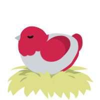A mist and crimson chicken with a head pattern