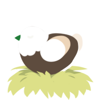 A bark and cream chicken with a head pattern