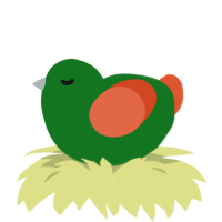 A leaf and vermilion chicken