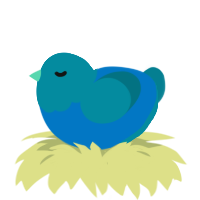 A sapphire and sea chicken with a head pattern