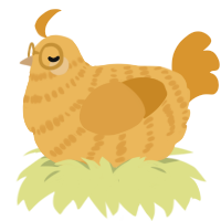 A honey and orange chicken with a bar pattern