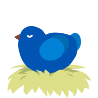 A ultramarine and sapphire chicken
