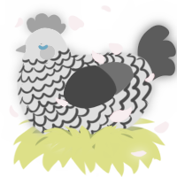 A leaf and beige chicken with a lace pattern