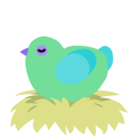 A spring and aqua chicken