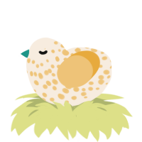A cream and honey chicken with a speckle pattern