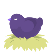 A overcast chicken with a head pattern