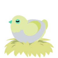A mist and lemon chicken with a head pattern