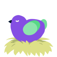 A blurple and spring chicken