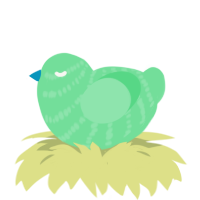A spring chicken with a bar pattern