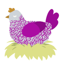 梅實, a mist and plum chicken with a double-lace pattern