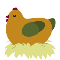Chimken, a ochre and olive chicken