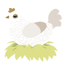 空き家, a rose and beige chicken with a double-lace pattern
