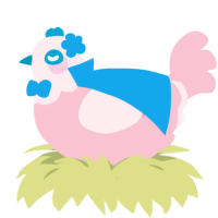 Trans Downs, a rose chicken with a head pattern