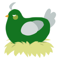 A leaf and silver chicken