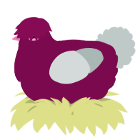 A wine and silver chicken