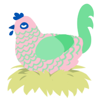 Upsilon, a rose and spring chicken with a lace pattern