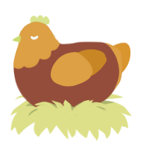 Pumpkin Spice, a russet and orange chicken with a head pattern