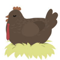 gregor, a bark chicken with a half-lace pattern