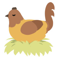 Tofee, a honey and brown chicken with a head pattern